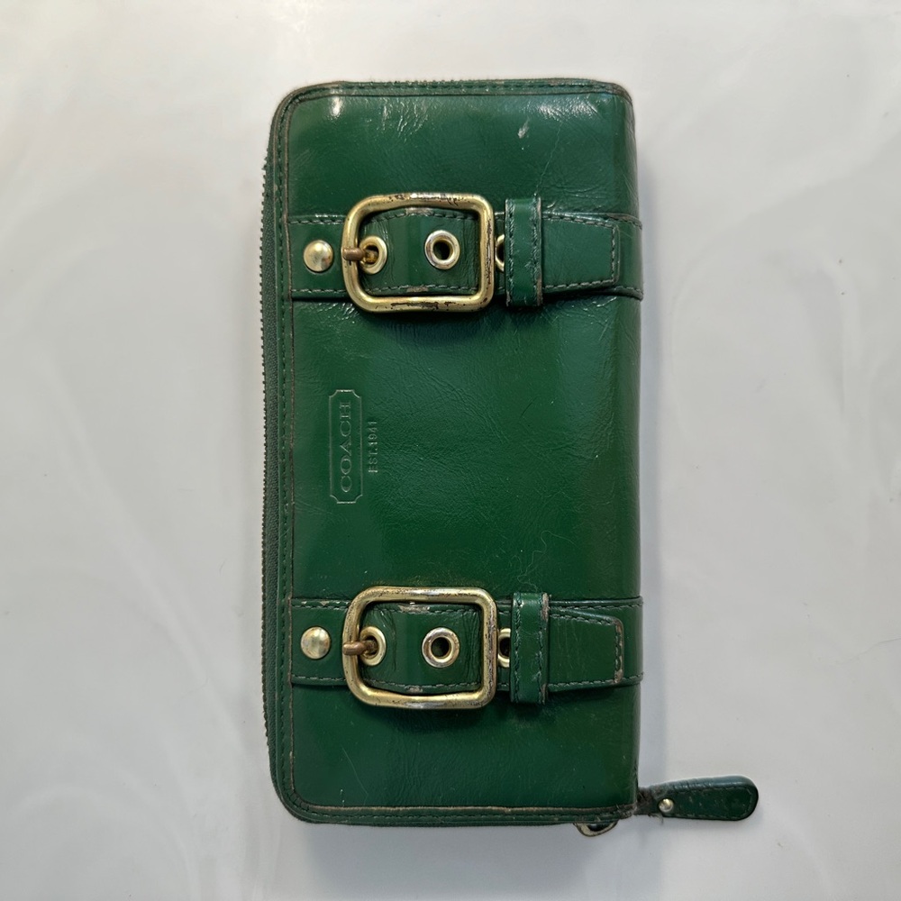 Coach Green Leather Wallet